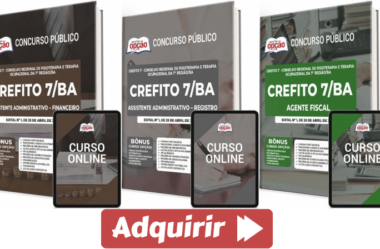 Apostilas Concurso CREFITO-7 / BA 2023, Agente Fiscal e Assistente Administrativo