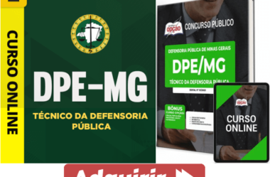 Apostila e Curso Concurso DPE / MG 2023, Técnico da Defensoria Pública