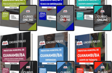 Apostilas Preparação Concurso Prefeitura Guanambi / BA 2023, Várias Funções