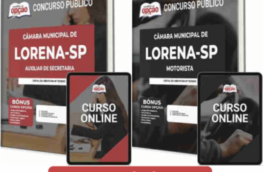 Apostilas Concurso Câmara Lorena / SP 2023, Motorista e Auxiliar de Secretaria