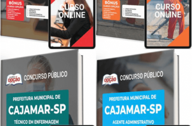 Apostilas 2023 Concurso Prefeitura Cajamar / SP, Diversos Cargos