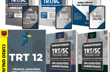 Apostilas e Curso Concurso TRT-12 / SC 2023, Técnico e Analista Judiciário