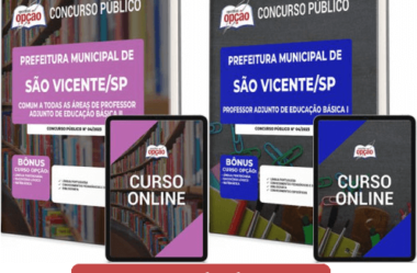 Apostilas Concurso Prefeitura São Vicente / SP 2023, Professor Adjunto I e II