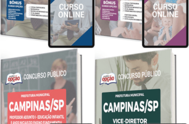 Concurso Campinas / SP 2023, Apostilas Professor, Vice-Diretor e Agente Escolar