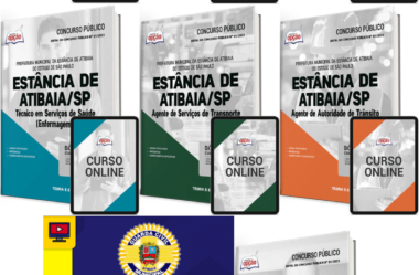 Apostilas e Curso Diversos Cargos Concurso Prefeitura Atibaia / SP 2023