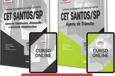 Apostilas Estudo Concurso CET Santos / SP 2023, Várias Funções