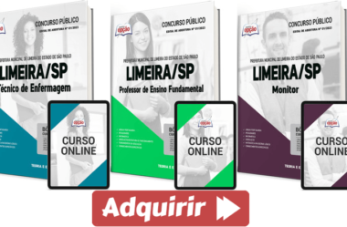 Apostilas Concurso 2023 Limeira / SP, Monitor, Téc Enfermagem e Professor