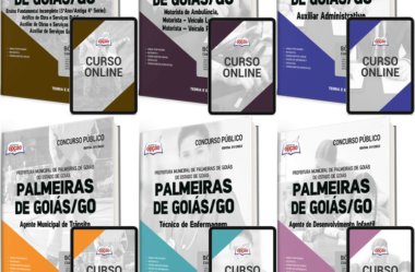 Apostilas Concurso Prefeitura Palmeiras Goiás / GO 2023, Diversos Empregos