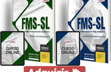 Apostilas Concurso FMS-SL / RS 2024, Técnico Enfermagem e Assistente ADM