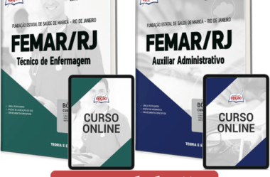 Apostilas Concurso FEMAR / RJ 2023, Auxiliar ADM e Técnico Enfermagem
