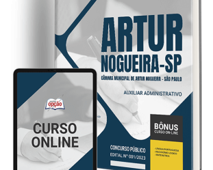 Concurso Câmara Artur Nogueira / SP 2024, Apostila Auxiliar Administrativo