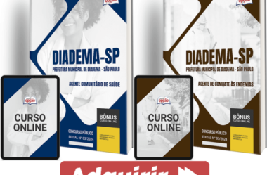 Apostilas Concurso Prefeitura Diadema / SP 2024, Agentes Saúde e Endemias