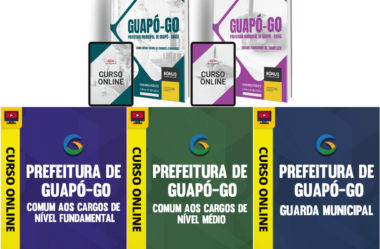 Concurso Prefeitura Guapó / GO 2024, Apostilas e Cursos Diversos Cargos