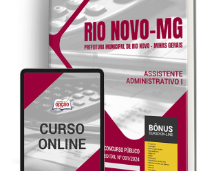 Apostila Concurso Prefeitura Rio Novo / MG 2024, Assistente Administrativo I