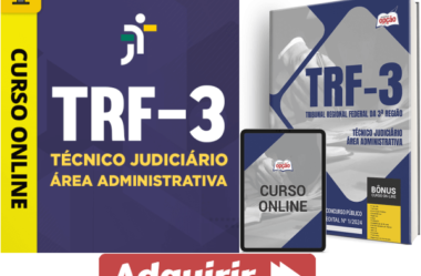 Apostila e Curso Técnico Judiciário Concurso TRF-3 SP / MS 2024