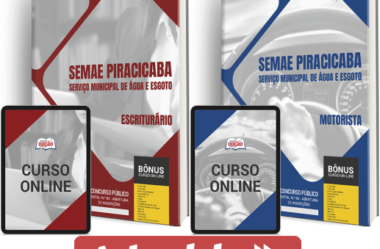 Apostilas Concurso SEMAE Piracicaba / SP 2024, Motorista e Escriturário