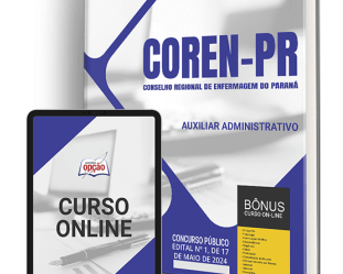 Apostila Concurso COREN / PR 2024, Auxiliar Administrativo