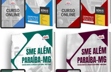 Apostilas Concurso SME Além Paraíba / MG 2024, Vários Cargos