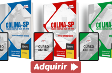 Apostilas Concurso Prefeitura Colina / SP 2024, Vários Cargos