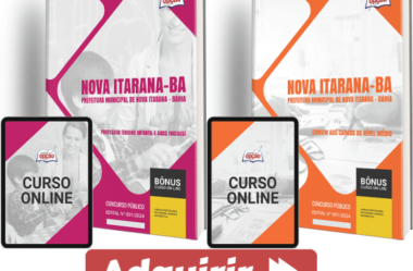 Concurso Prefeitura Nova Itarana / BA 2024, Apostilas Professor e Nível Médio