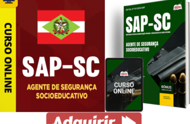 Apostila e Curso Seletivo SAP / SC 2024, Agente Segurança Socioeducativo