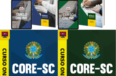 Apostilas e Cursos Concurso CORE / SC 2024, Agente Fiscal e Auxiliar ADM