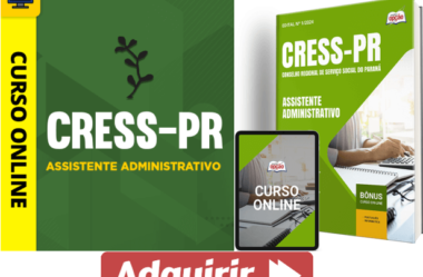 Concurso CRESS / PR 2025, Apostila e Curso Assistente Administrativo