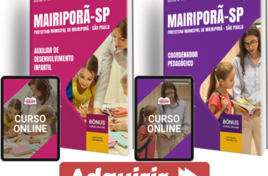 Apostilas Concurso Prefeitura Mairiporã / SP 2024, Coordenador e Auxiliar