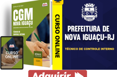 Apostila e Curso Concurso Prefeitura Nova Iguaçu / RJ 2025, Técnico de Controle Interno