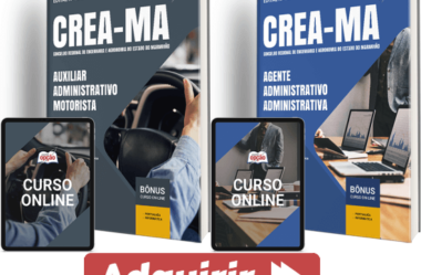 Apostilas Concurso CREA / MA 2025, Motorista e Agente Administrativo