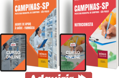 Concurso Prefeitura Campinas / SP 2025, Apostilas Nutricionista e Agente Farmácia