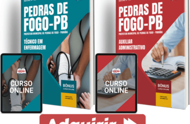 Apostilas Concurso Pedras de Fogo / PB 2025, Auxiliar ADM e Técnico Enfermagem